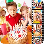 birthday song video maker android application logo